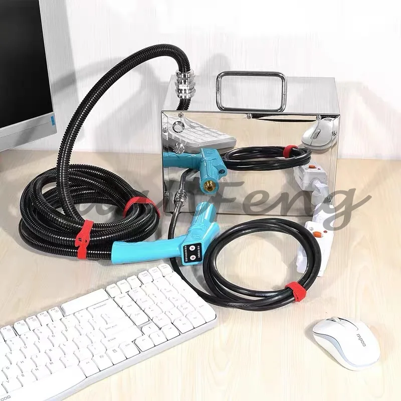 Stainless steel handheld high-temperature steam cleaning machine with leak-proof long flexible hose