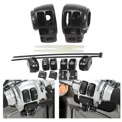 Interruptor de controle de mão da motocicleta, Habitação Switch Button Cap para Harley Softail, Dyna, Ultra Classic, Electra Road Glide, 1996-2013