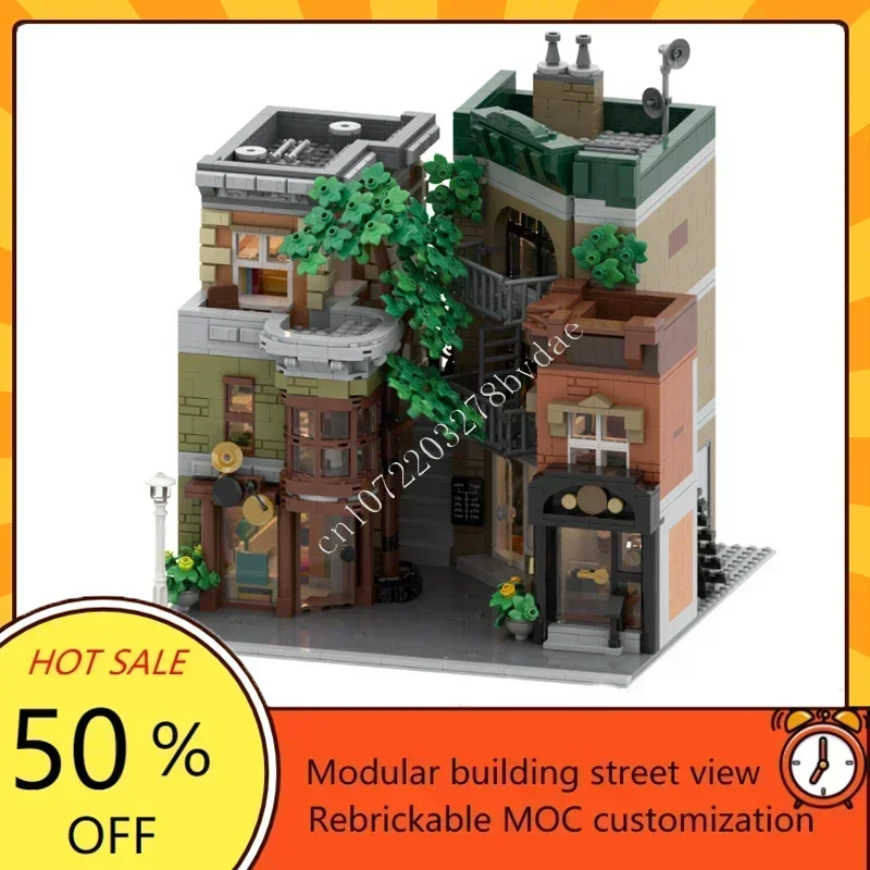 Modular MOC 3206PCS Community Courtyard Creative Street View Model Custom Architecture DIY Education Assembly Toy Gift