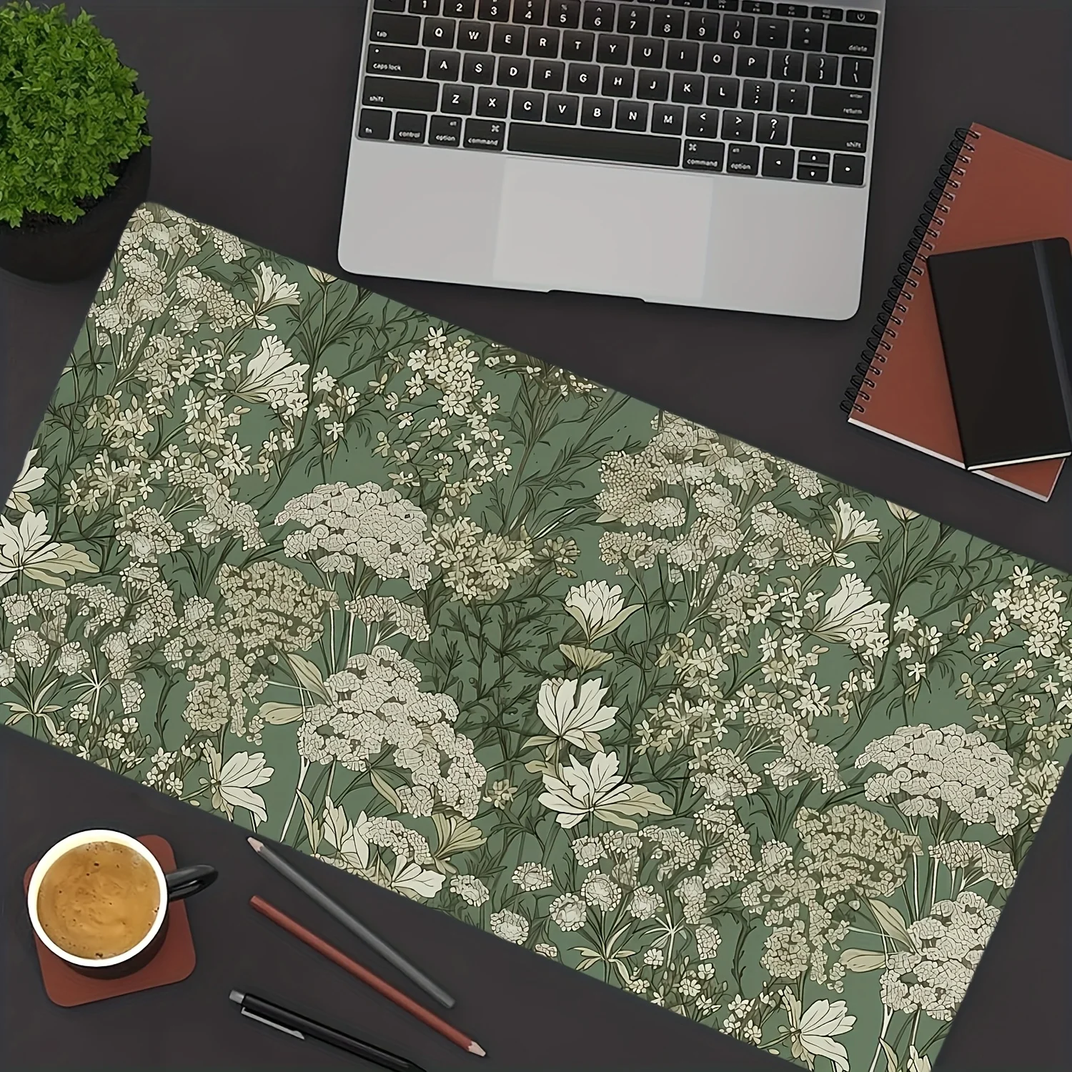 

Large Vintage Floral Gaming Mouse Pad & Desk Mat, Non-Slip Rubber Base, Durable Stitched Edges, Smooth Surface for Home Office