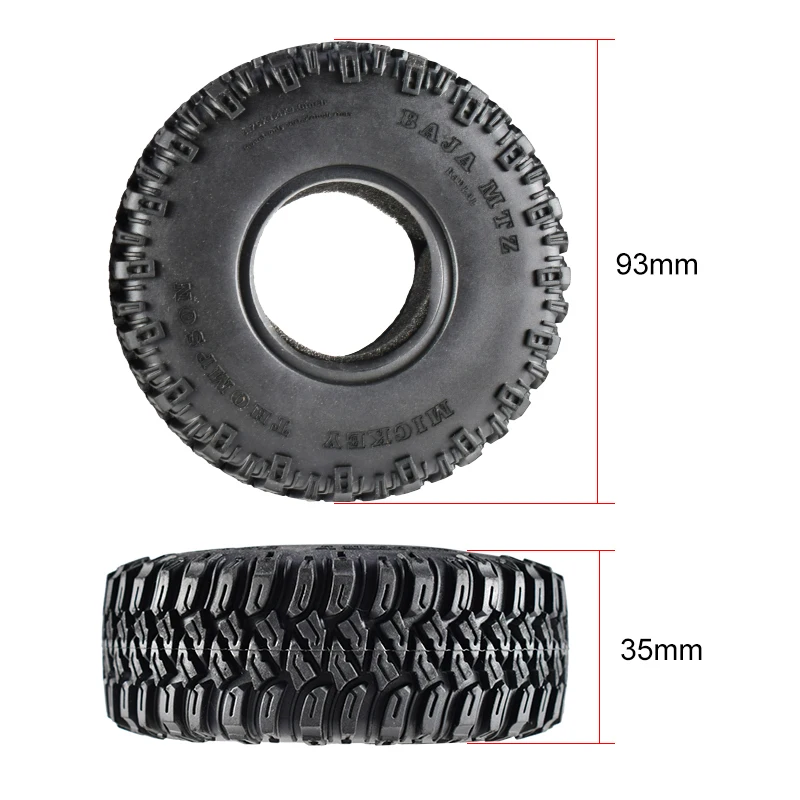 AUSTAR 4PCS 1.55 Soft Rubber Terrain Wheel Tires for RC Crawler Car MST JIMNY Axial AX90069 D90 TF2 Tamiya CC01 LC70