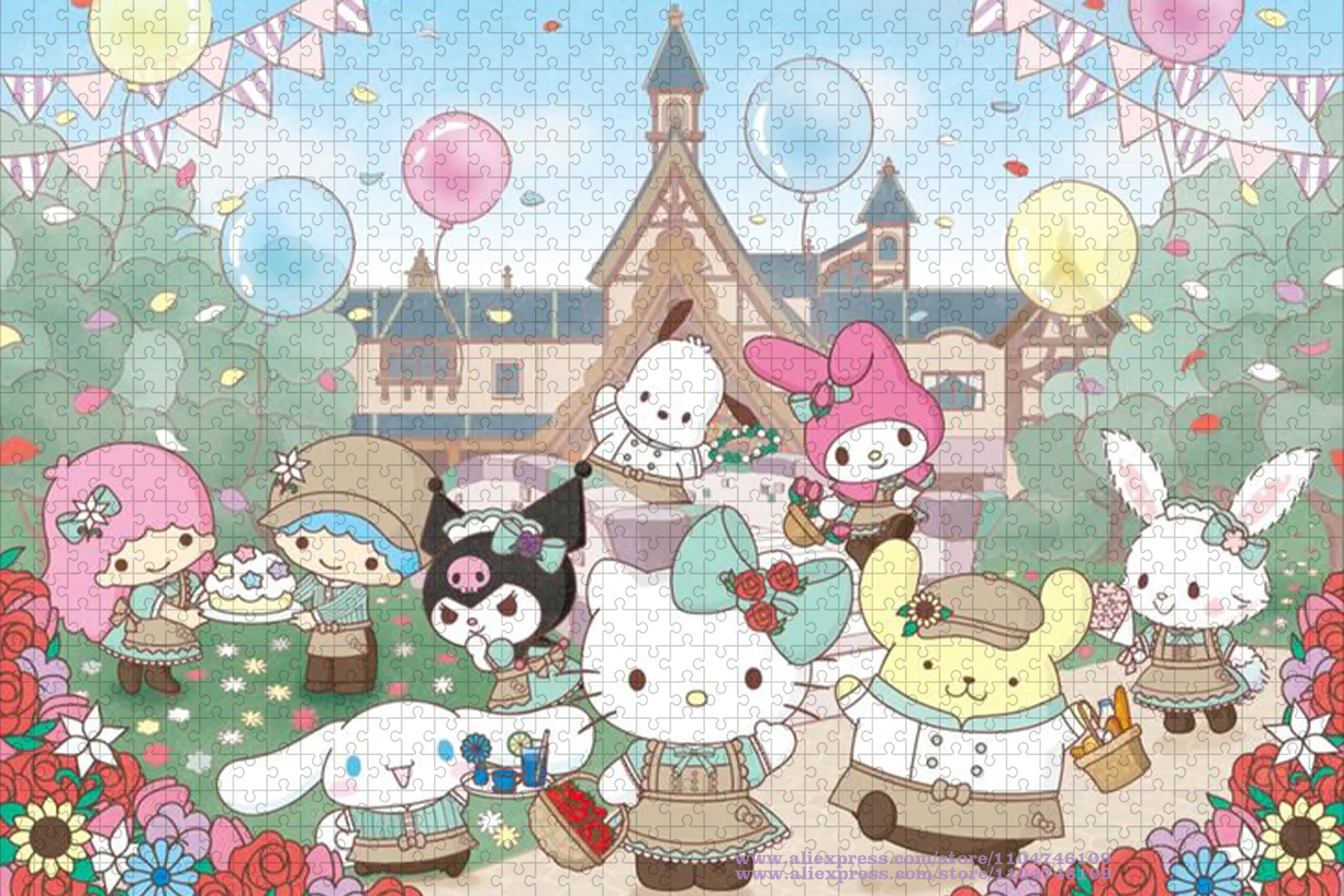 サンリオハローキティパズルジグソー漫画アニメキャラクター 108/200/300/500/1000/1500 個インテリジェンスパズルユニークなギフト