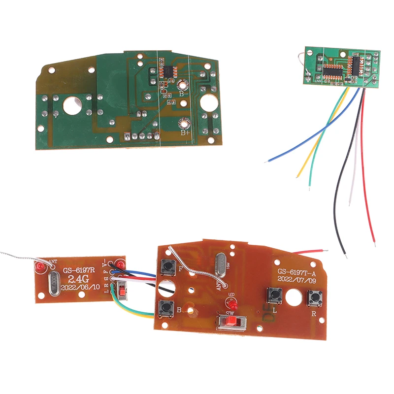 4CH RC Car Remote Control Circuit PCB Transmitter and Receiver Board parts with Antenna Radio System