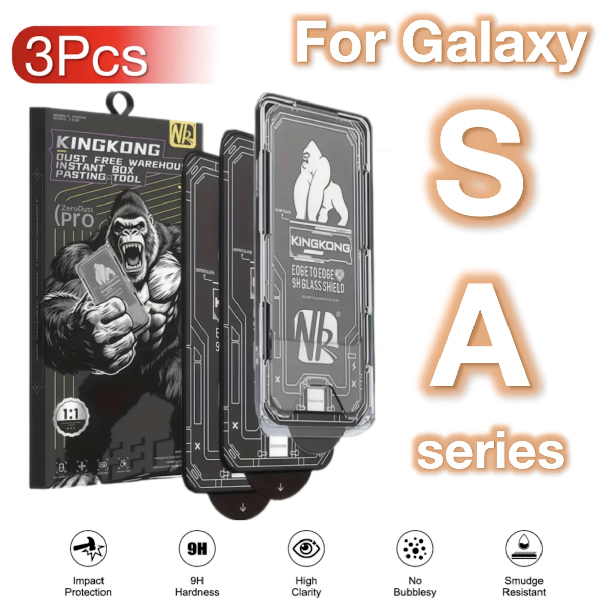 

3Pcs For Galaxy S26 Ultra S25 Edge S24 S23 S22 Plus A57 A37 A56 A55 A35 A36 Tempered Glass Screen Protector 9H No Dust