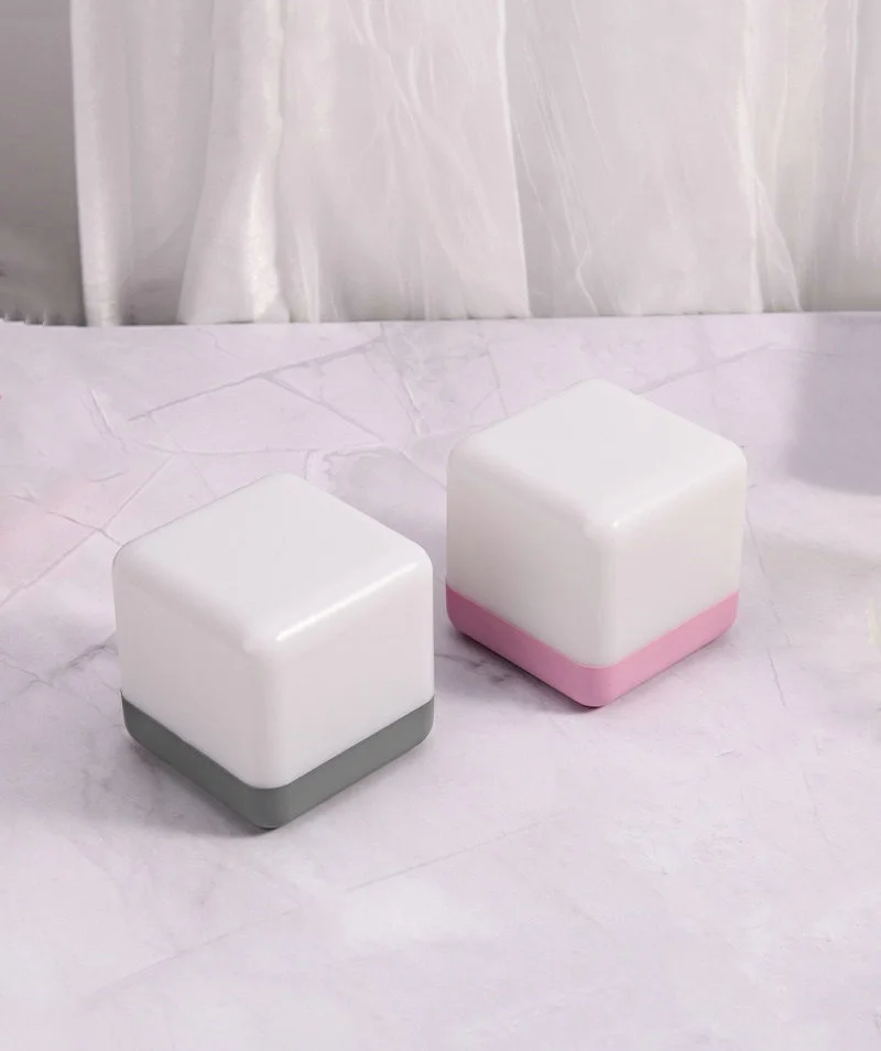 USB rechargeable Led Night Light Bedside Cube Desk Lamp Room portable cube-shape Night lights w/remote control bedroom table De