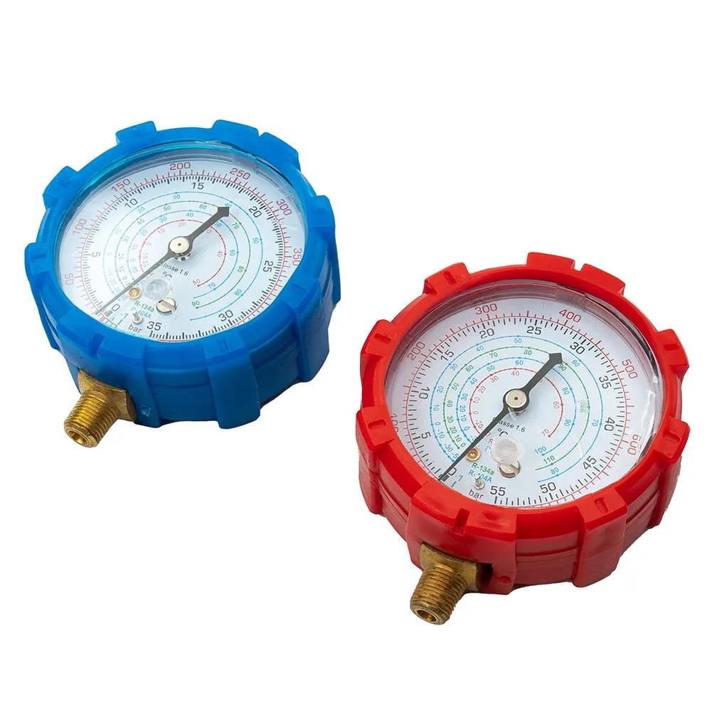 Air Conditioner Low High Pressure Gauge PSI KPA Pressure R22 R404A R134A R410A Refrigerant 2PCS Durable High Quality Useful