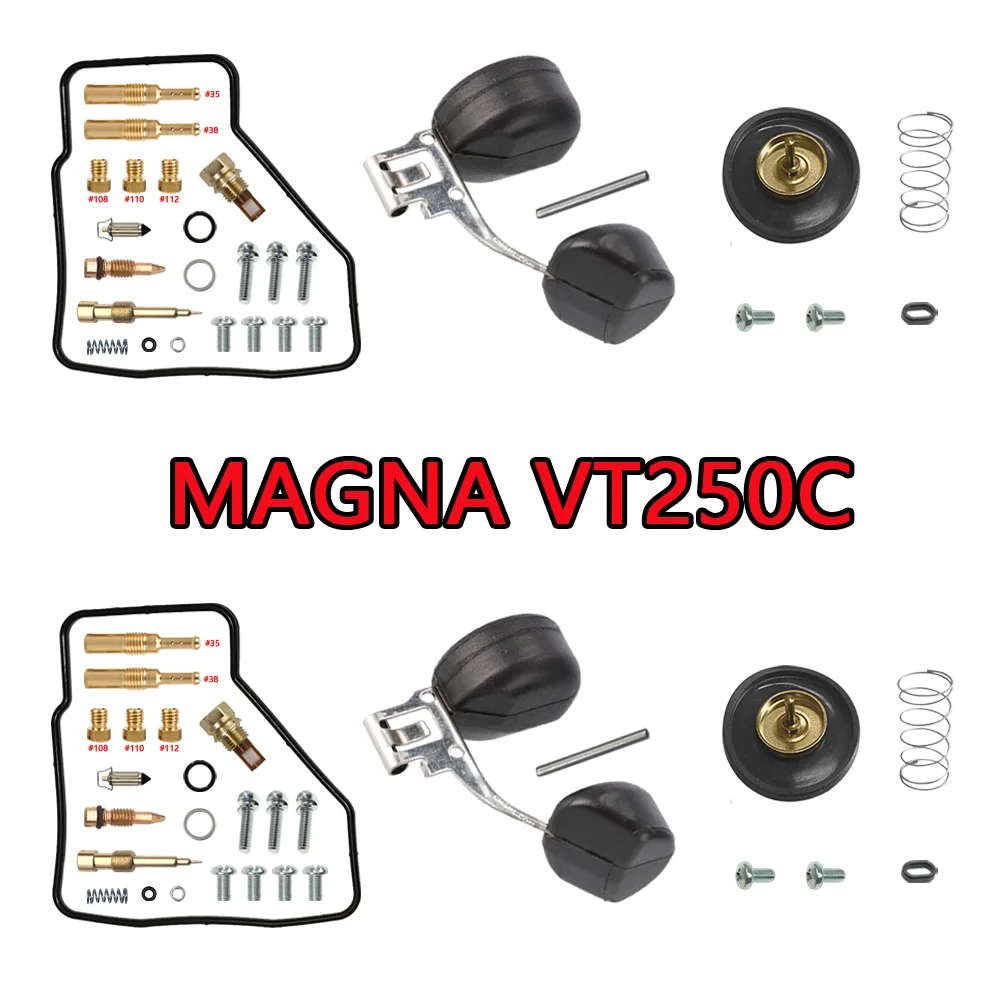 V TWIN MAGNA 250 VT250C MC19 1994-2008 Carburetor rebuild kit float aircut valve parts