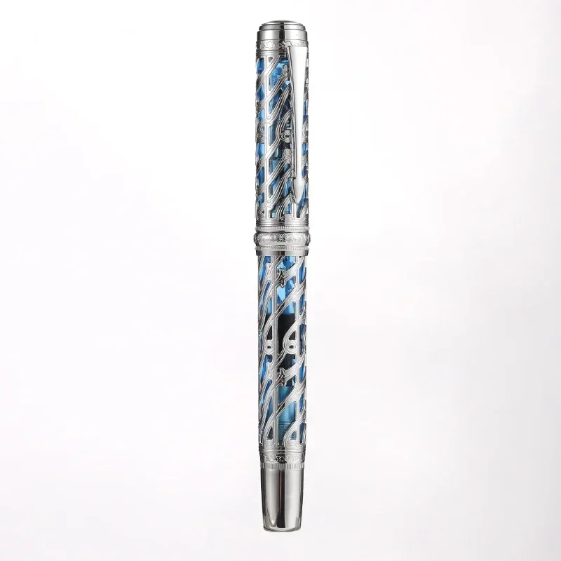 

Hongdian A6 Fountain Pen Piston Skeleton Hollow Resin Metal EF/F Nib Smooth Writing School Office Gift Pen