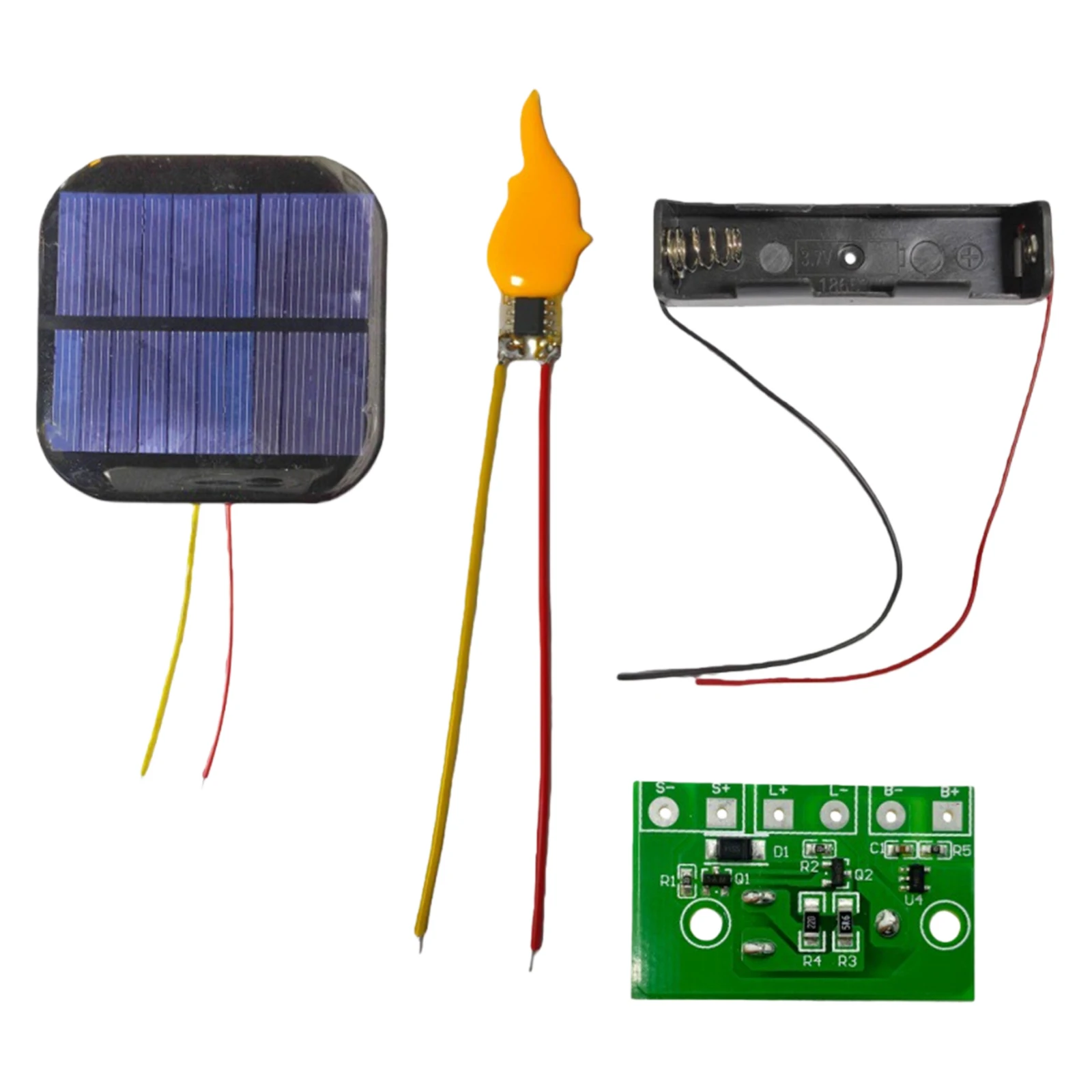 3.7V Flickering Candle PCB with Battery Box Realistic Flickering Effect for Halloween Christmas Decor Flame Light Bulbs