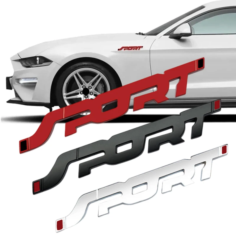 

SPORT Styling Metal 3D Chrome Stickers Car Trunk Motorsport Lettering Badge Stickers Scratch Sticker 1PCS Car Accessories