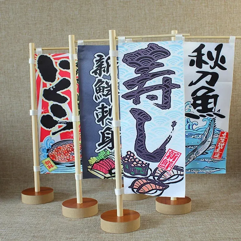 Japanese Mini small flag hanging flag Sashimi sushi reasturant shop flag banner kitchen japanese Restaurant decoration curtain