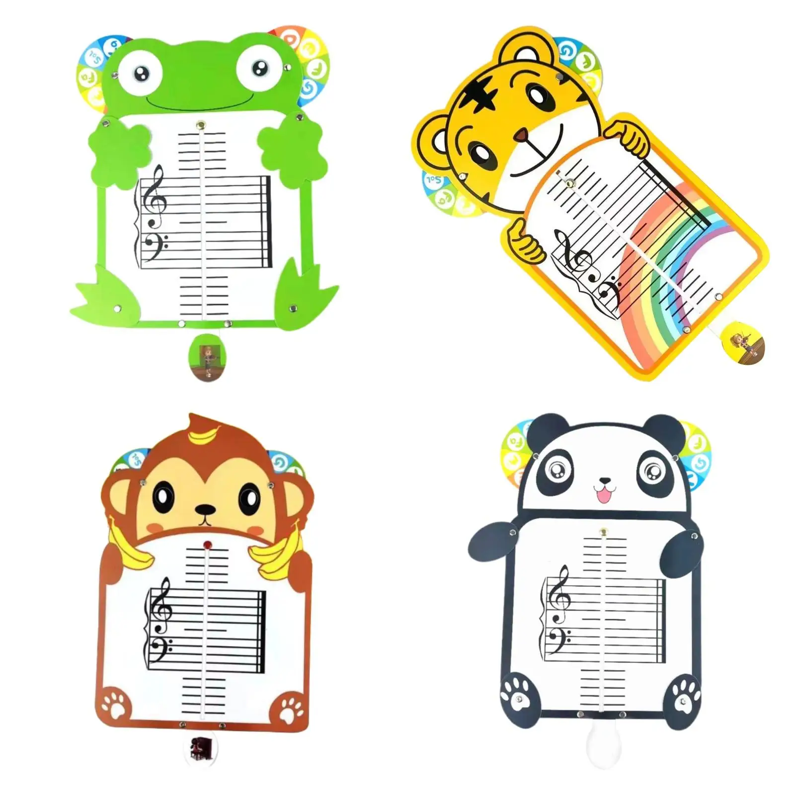 Music Reading Board Cartoon Animal Shape Musical Notation Board for Students