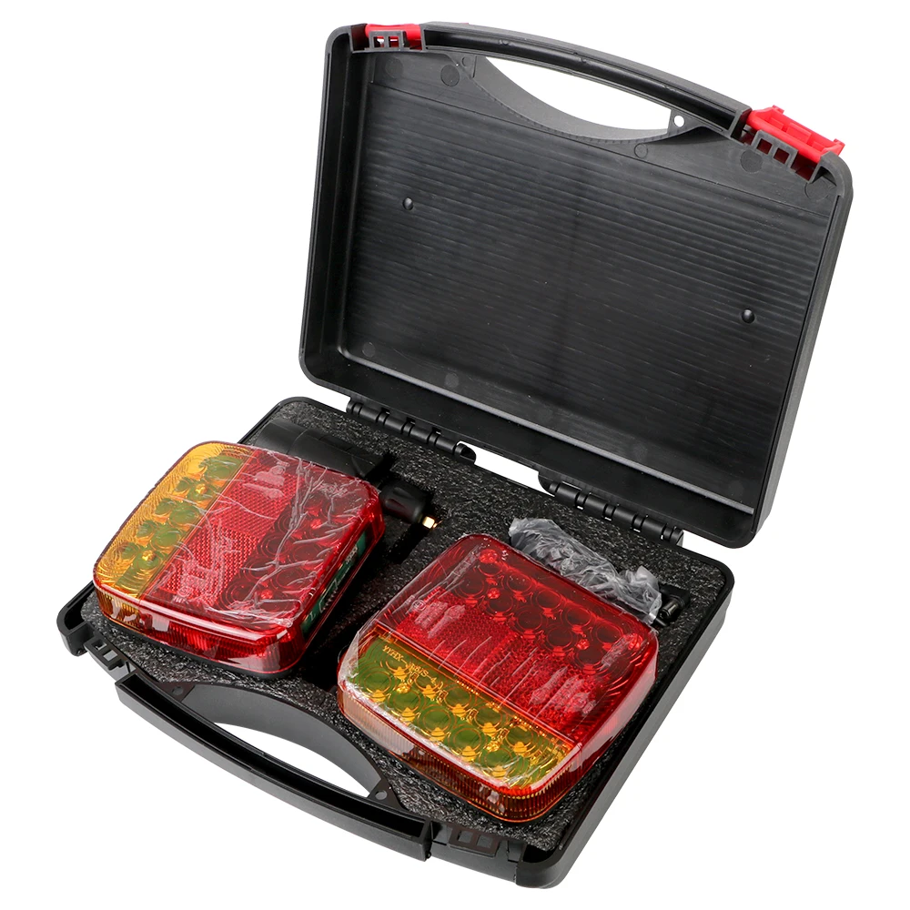 ل قافلة RV شاحنة تخييم شاحنة مقطورة الضوء الخلفي الخلفي إشارة تحذير مصباح مكبح المغناطيسي اللاسلكية LED شاحنة الذيل ضوء #2