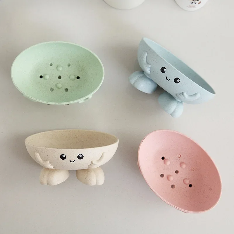 Eco-friendly 1Pcs Soap Box Non-slip Soap Dish Bathroom Supplies Soap Holder Cartoon Shape