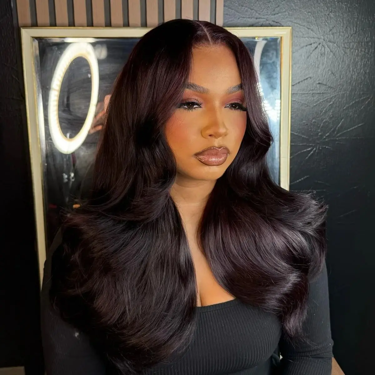 

Linhua Hair 28 30 Inch Body Wave Deep Purple Colored 13x6 Transparent Lace Wigs 180% Density 13x4 Lace Frontal Wig Preplucked