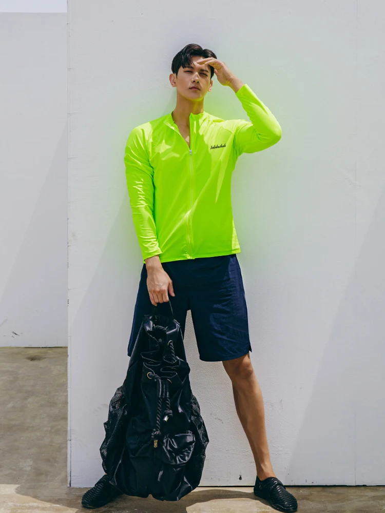 

Sun Protection Surfing Wetsuit Men's Separate Qui Dry Long Sve Thermal Suit Full Body Long Pants Hot Spring Set Swimwear