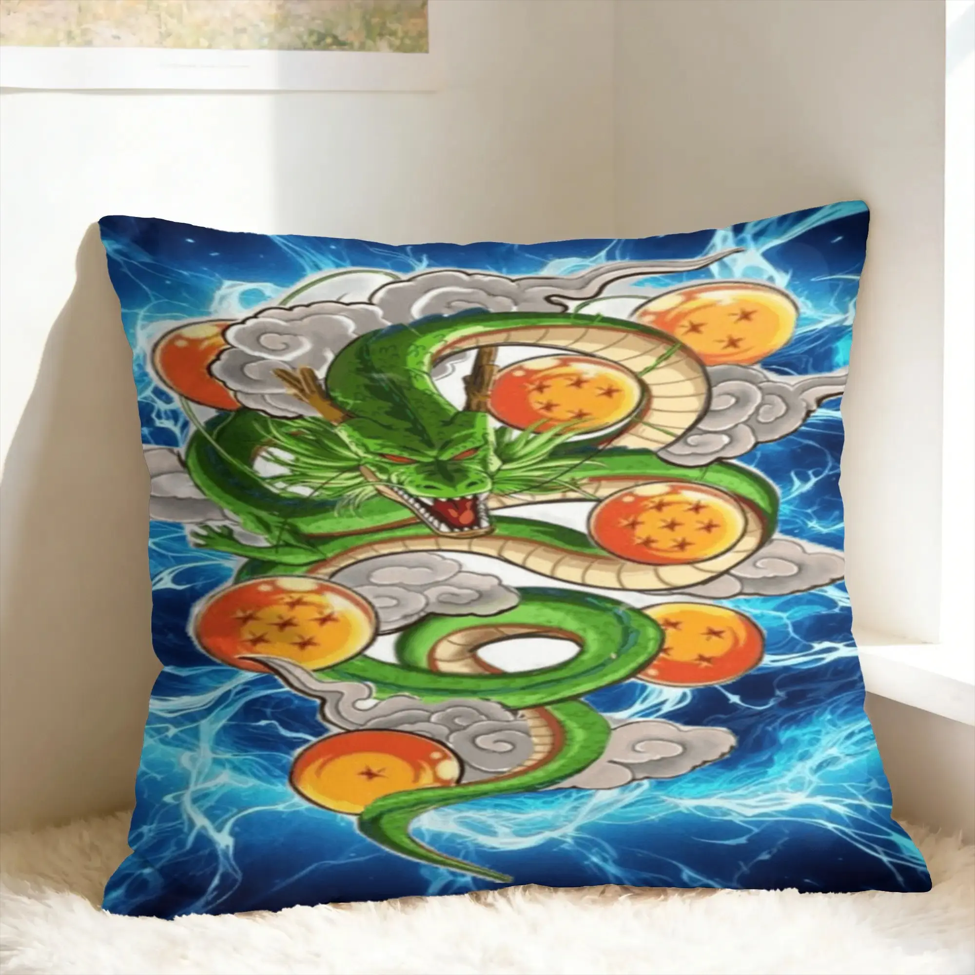 Pillow Case D-Dragon Anime Soft  Pillow Cover For Living Room Sofa Kawaii Pillowcases