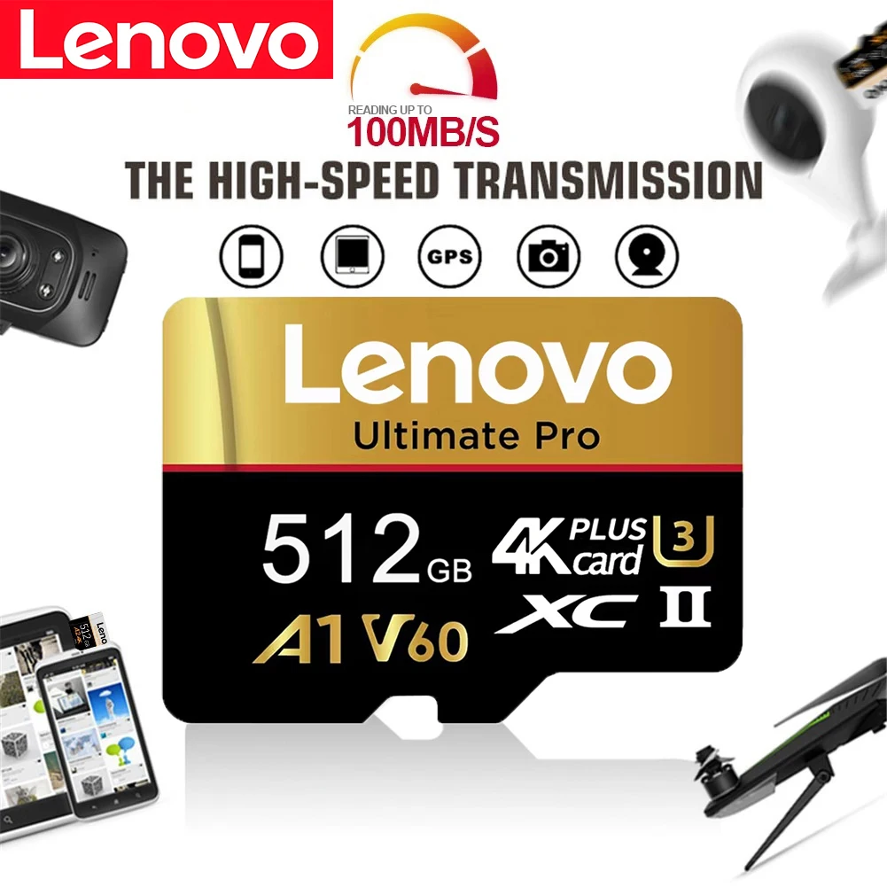 Lenovo C10 Memory Card TF Cards 512GB Micro TF SD SD Cards 256GB Ultra 128GB Compact for Dash Cam / Nintendo Switch / Drone