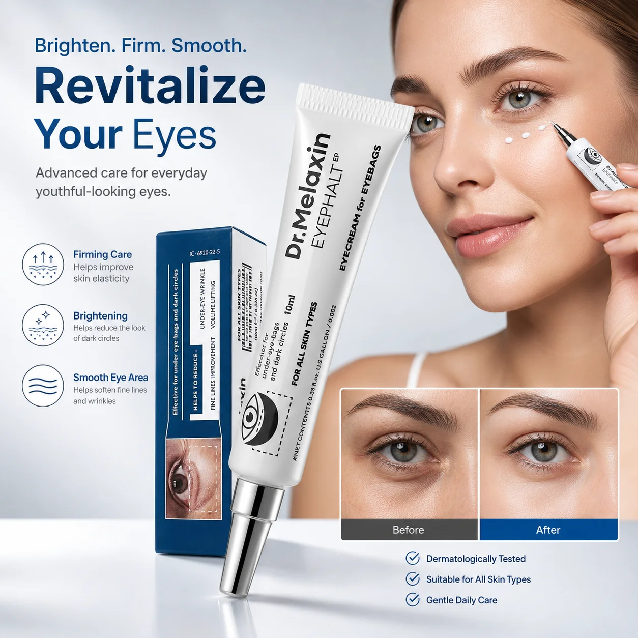 Eye Cream Repairing Moisturizing Formula Firming Skin Reduce Puffiness Dark Circles Fine Lines For Under Eye Care