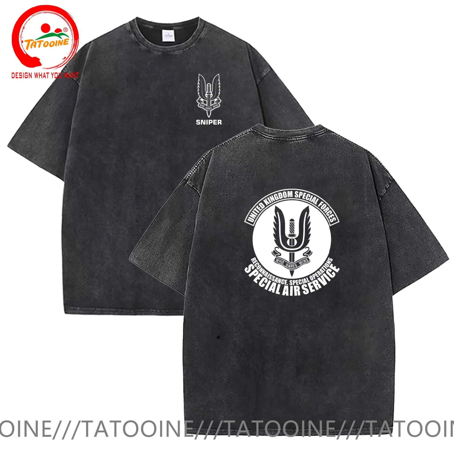 

Винтажная футболка из стираного хлопка, забавная дизайнерская футболка UK SAS United Kingdom Special Forces Special Air Service, мужская модная футболка