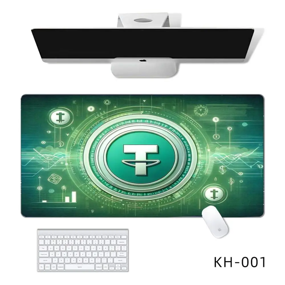 Virtual currency Mouse Pad Mouse Pads For Desk, Gaming Mouse Pad,  with Stitched Edges and Non-Slip Rubber Base