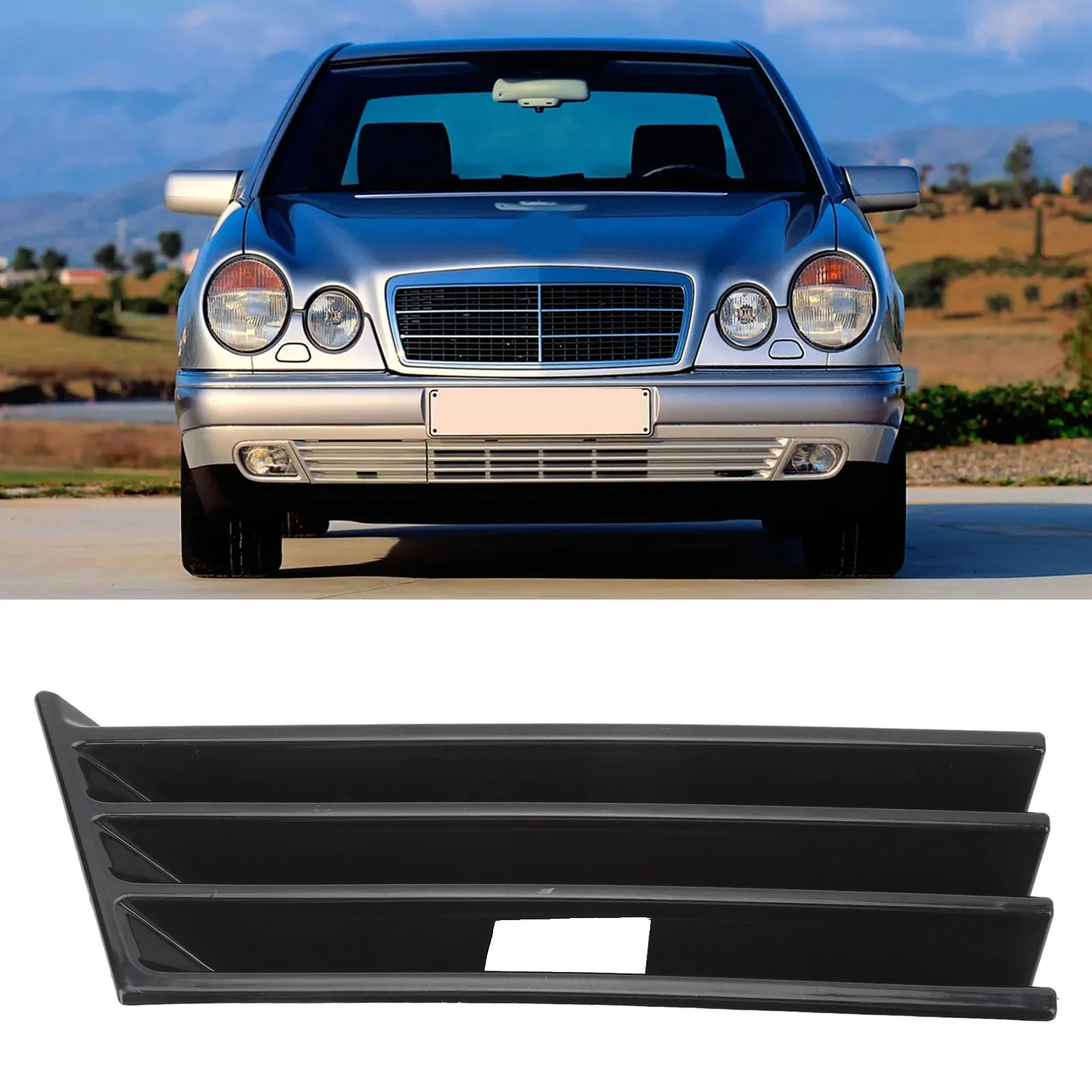 

Front Bumper Tow Hook Cover 2108800605 ABS Plastic Tow Hook Eye Cap Cap Replacement for Benz E‑Class W210 1995‑2003