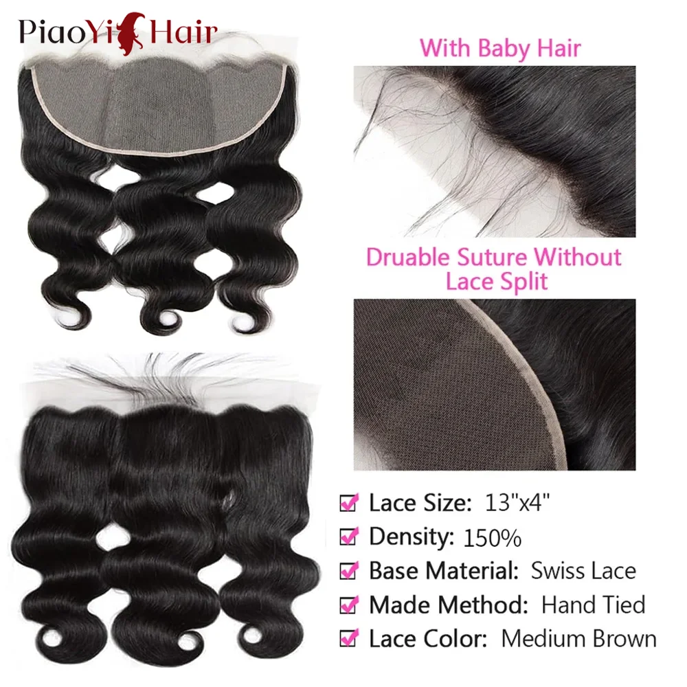 13X6 HD Lace Frontal With Body Wave Human Hair Bundles Human Hair With Closure 100% Raw Human Hair Bundles With 13X4 Frontal Closure Human Hair Extensions Top Quality 3-5 Working Days To US view 6