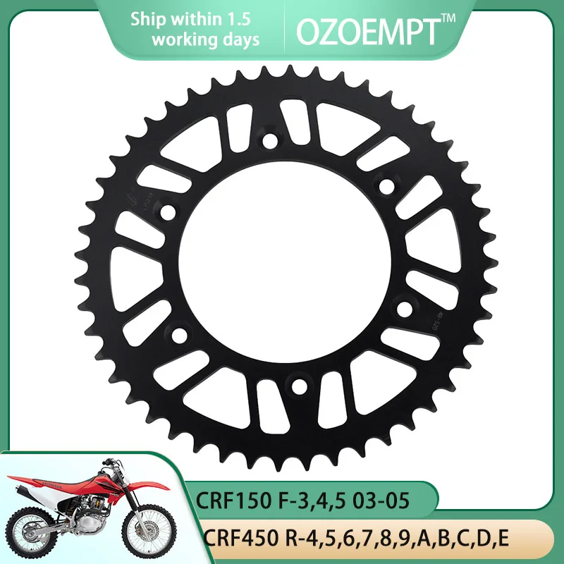 

OZOEMPT 520-48T Motorcycle Rear Sprocket Apply to CRF150 F-3,4,5 CR250 R-3 CRF250 R-K,L,M,RX-K,R-A CRF450 R-4,5,6,7,8,9,A,B,C