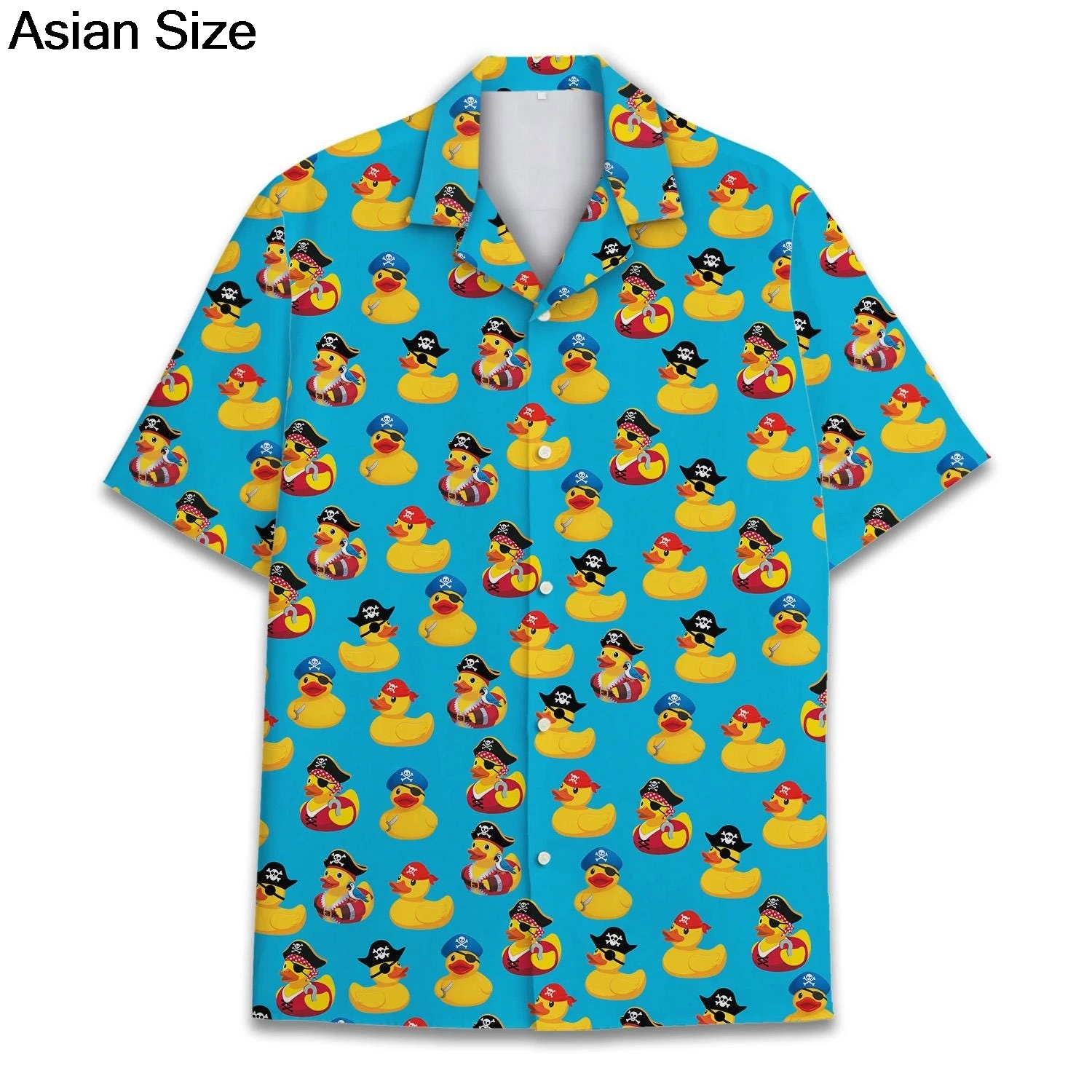 

Men's Hawaii Skeleton Pirate Captain Storm Sailing Cartoon Print Shirts Short Sleeve Shirt Summer Beach Shirts For Boy Clothing