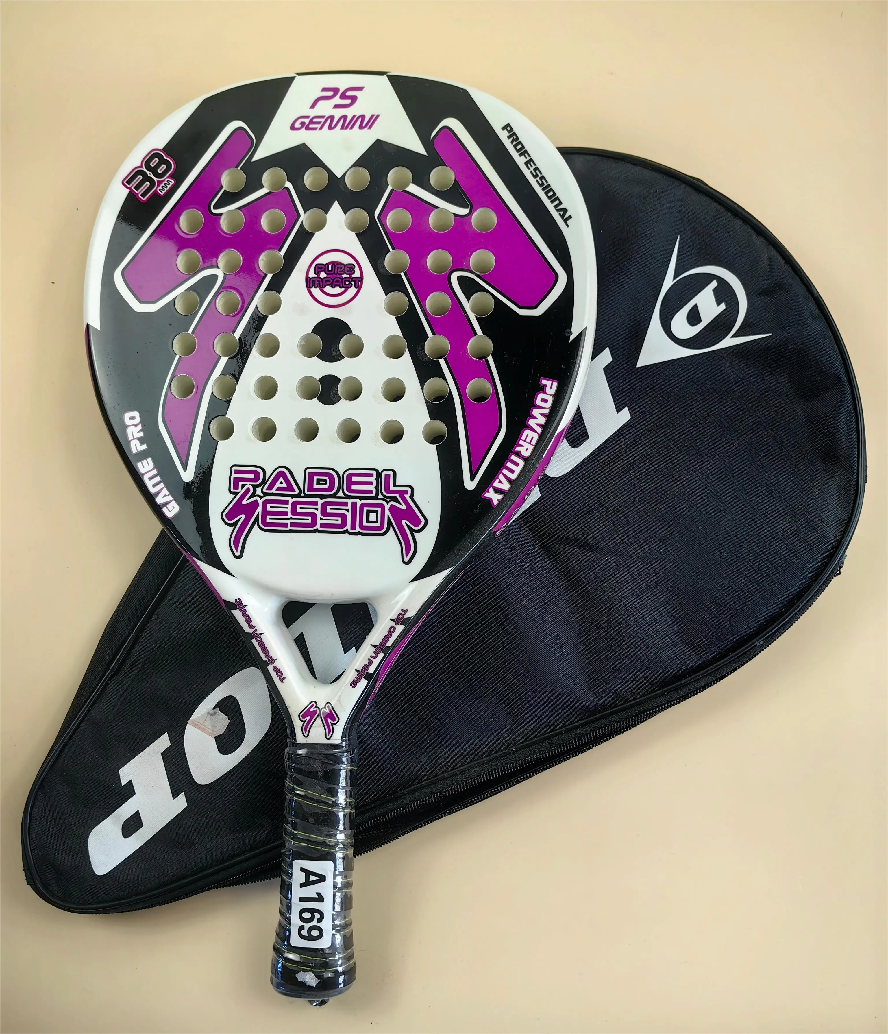 2024  Padel Racket Tennis Carbon Fiber Soft EVA Face Tennis Paddle Racquet Racket with Padle Bag Cover