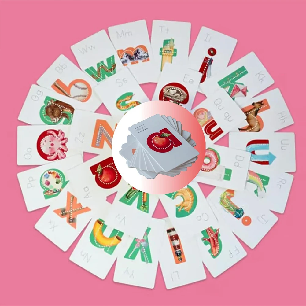 ABCフラッシュカード 大文字と小文字のアルファベットカード 幼児向け教室用アルファベットカード