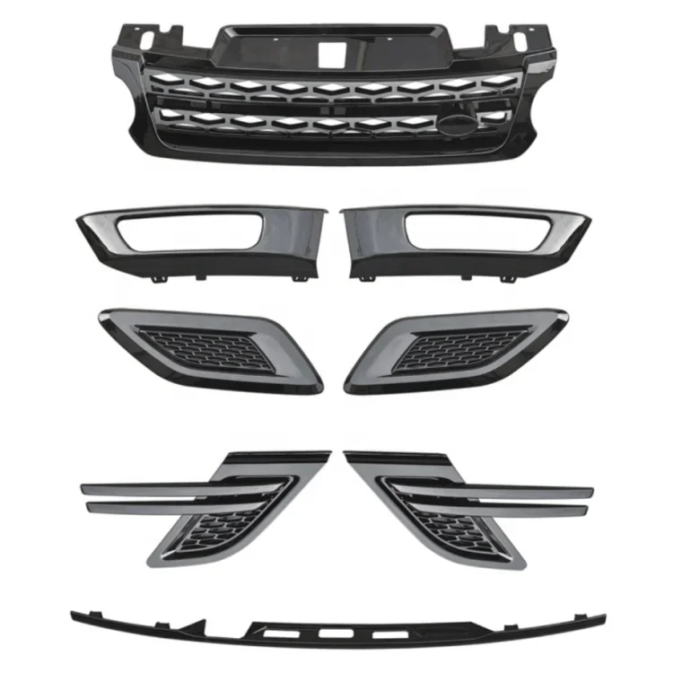 

Front Grill Sets Super Black Version Kit Body Kit For Range Rover Sport 2014-2017