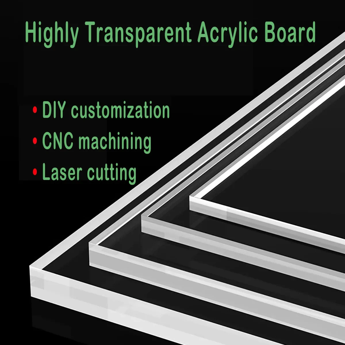 High Transparent Acrylic Plates/Board,Transparent Plexiglass Sheet, THK 5-30mm , DIY Handmade Production,Support Customization