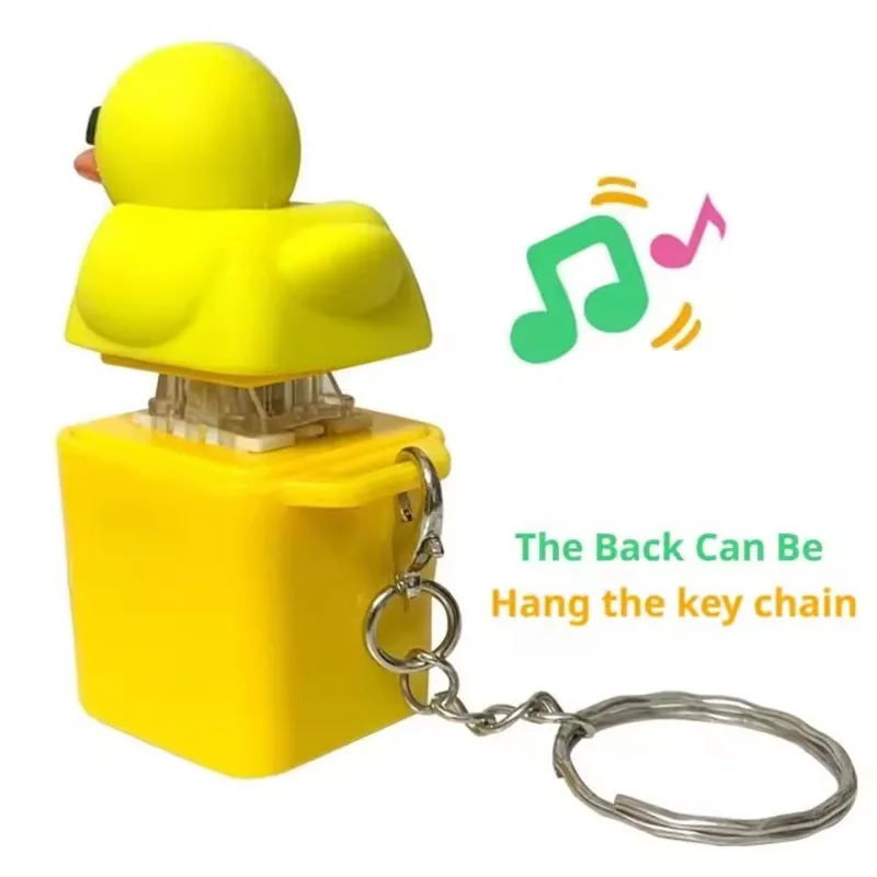 لعبة تململ الدجال البطة الرائعة الجديدة لعام 2025 - غطاء مفاتيح لوحة المفاتيح على شكل بطة، سلسلة مفاتيح خشخيشة صوتية وزخرفة ديكور #3