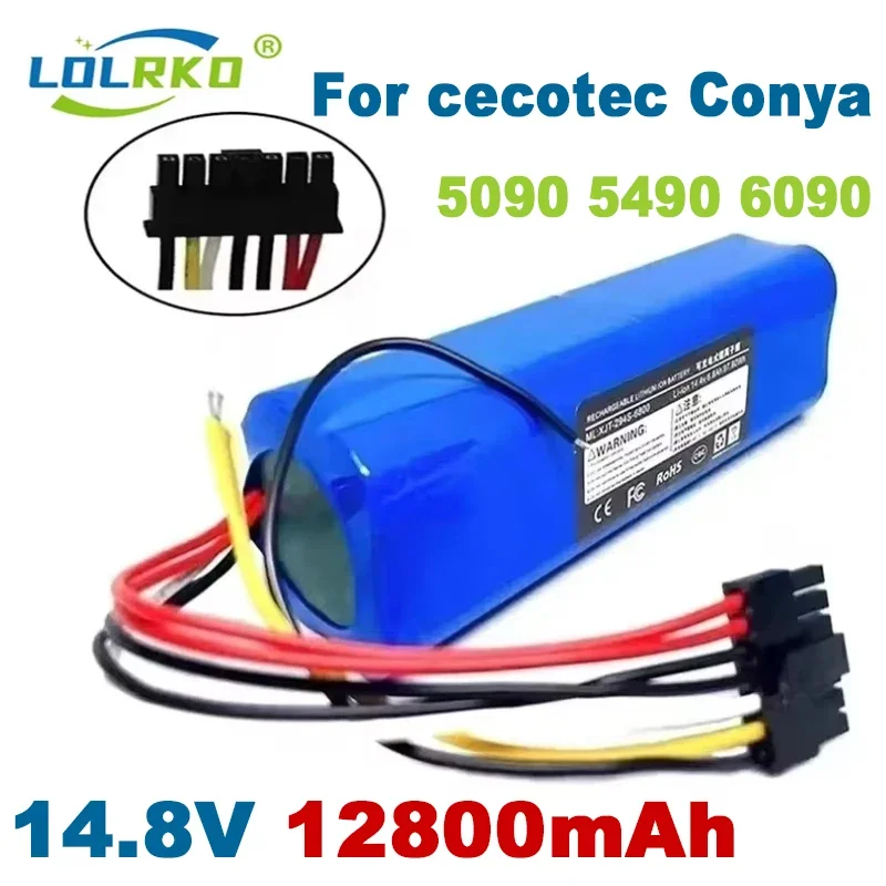 14.8V100% New CECOTEC CONGA 5090 6090 5490 Mopping Robot Battery Pack Netease Intelligent Manufacturing NIT Model  12800mAh