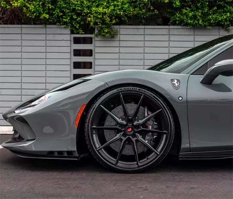 

Подходит для модифицированных автомобильных аксессуаров Ferrari F8, переднего бампера из углеродного волокна N-образного типа, автомобильных инструментов.