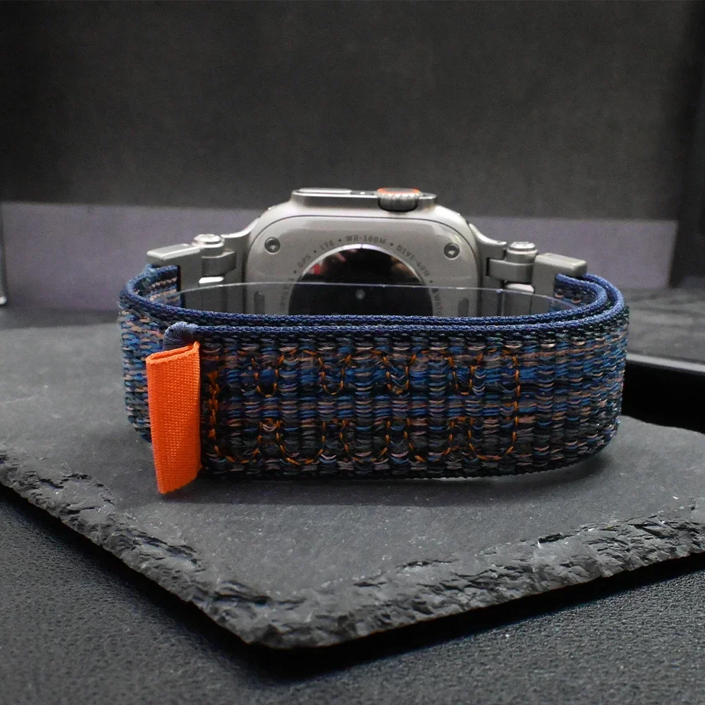 Trilha loop pulseira de náilon para apple watch ultra 1 2 49mm série 10 9 8 7 46mm 45mm masculino esporte banda para iwatch 6 5 4 se 44mm pulseira