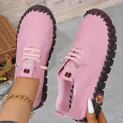 Women Sneakers 2024 New Spring Summer Loafers Soft-soled Roman Breathable Sneakers Women Retro Plus Size Single Shoes for Women