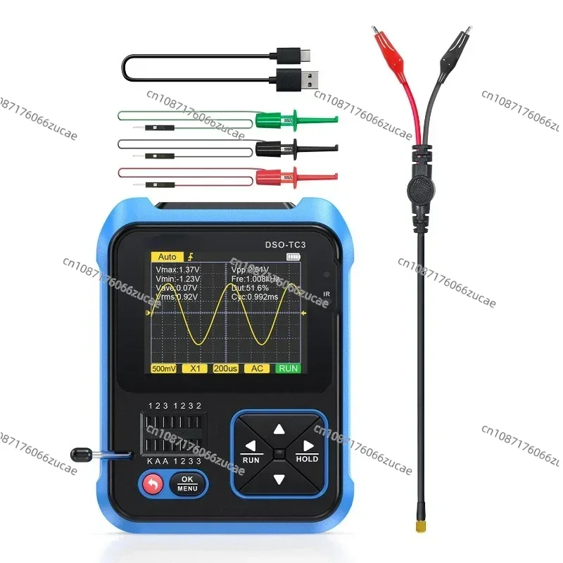 500KHz 10MS/s Transistor Tester Function Diode Signal Generator 3-in-1 Multi-function DSO-TC3 Digital Oscilloscope