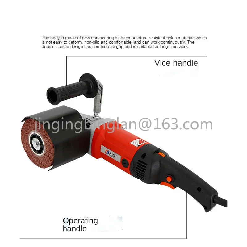 2200w Burnishing Polishing Machine 3000rpm Industrial Polisher Sander Wire Drawing Machine Metal Wood Ceramic Tile Polishing