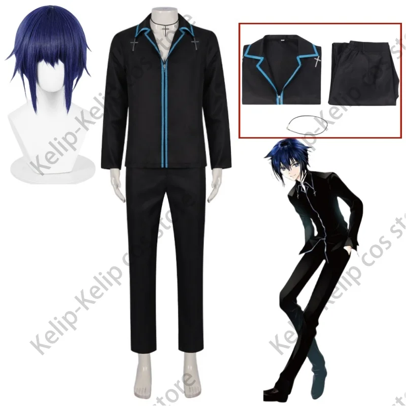 

Аниме Shugo Chara Tsukiyomi Ikuto косплей костюм парик ожерелье уши хвост реквизит JK Униформа полный комплект косплей для взрослых