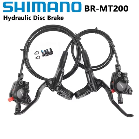 Shimano MT200 브레이크 BL BR MTB 전자 자전거 유압 디스크 브레이크 자전거 전기 자전거 브레이크 왼쪽 앞 오른쪽 뒤 브레이크