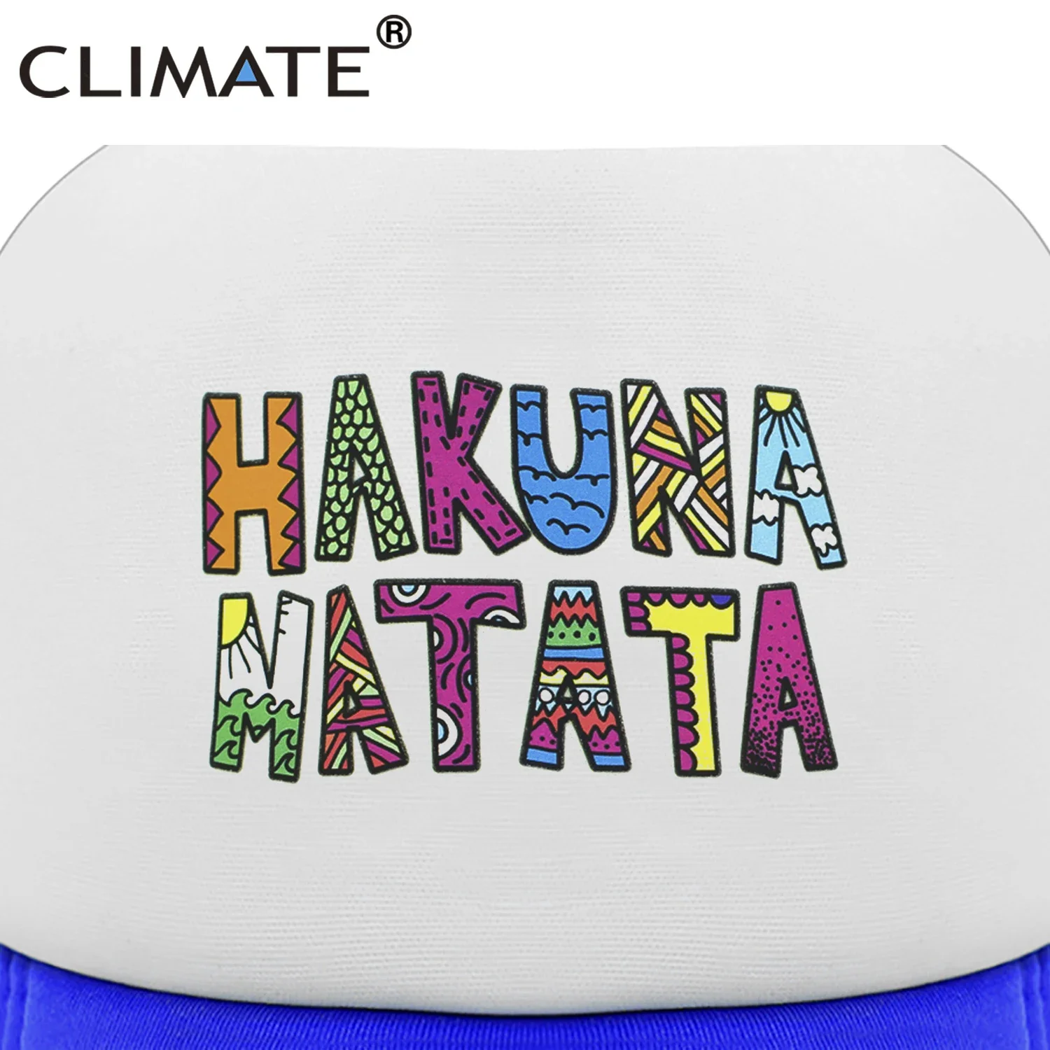 CLIMATE Hakuna Trucker Cap Funny Matata Timon Pumba Hat Men Baseball Cap Cool Summer Mesh Trucker Cap Hat for Adult Kid