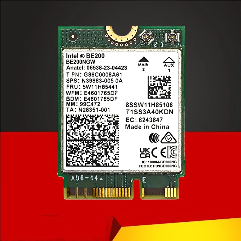 

NEW BE200 WIFI7 Wi-Fi 7 for Intel BE200 Bluetooth 5.4 M.2 Wifi Card BE200NGW 2.4/5/6GHz 5.8Gbps For Windows11 PC Laptop Computer