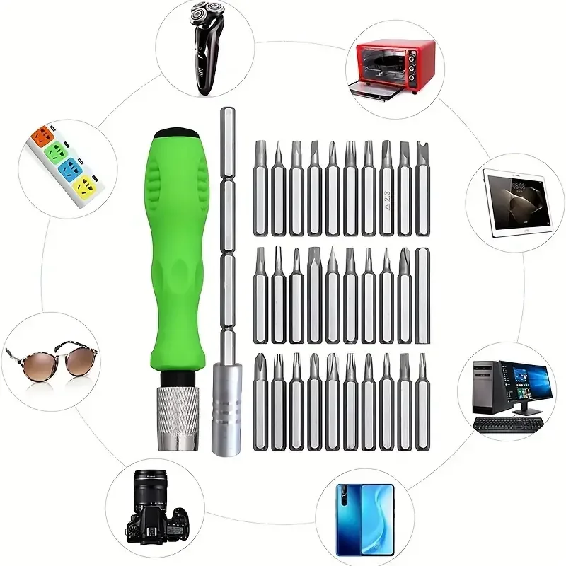 Magnetic Screwdriver Kit: 32-in-1 Screwdriver Set Precision Mini Magnetic Screwdriver Bits Kit Phone Mobile IPad Camera Maintena