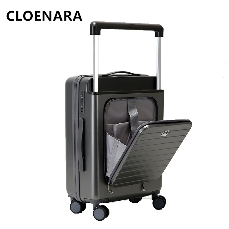 

COLENARA 20"22"24"26" Inch High Quality Suitcase Front Opening Laptop Boarding Case ABS + PC Trolley Case Rolling Luggage