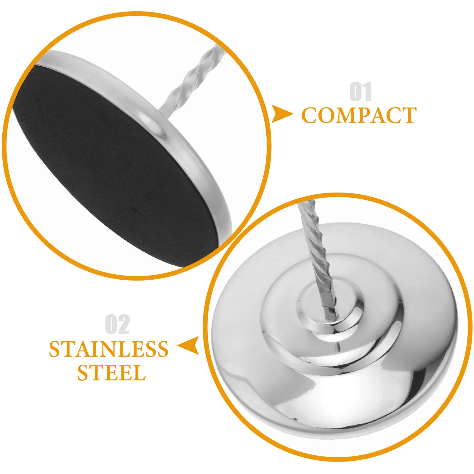 حامل فواتير من الفولاذ المقاوم للصدأ، قاعدة سبايك شديدة التحمل، منظم إيصالات ثابت لمطعم المطبخ والمكتب