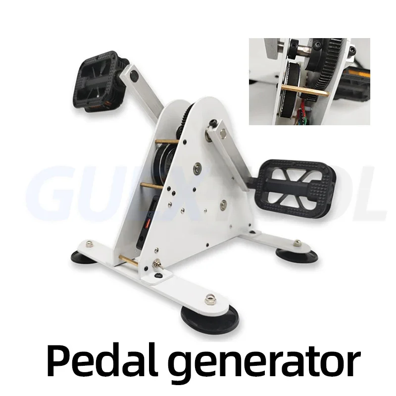 100W Foot-Operated Generator Portable Power Generator Hand Generator Rehabilitation Training Device Spinning Bike Fitness Geare