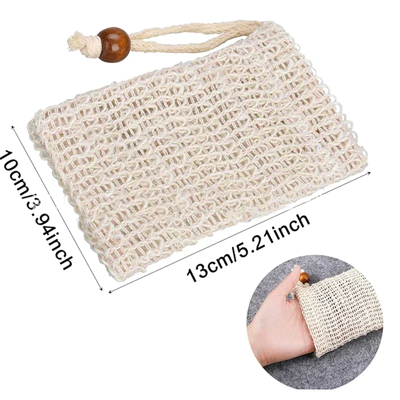 Sisal SoAP Bag Exfoliating Soap Saver Pouch  Bar Sisal Soap Bag Shower Bath Esponja Exfoliante Para Piel Muerta