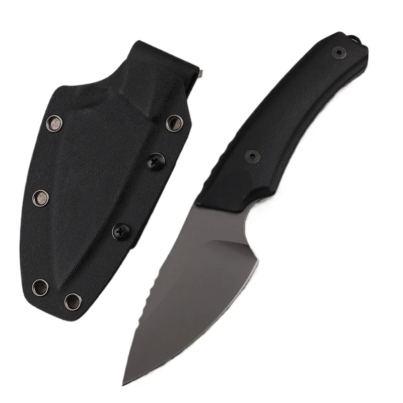 

DC53 Steel Fixed Blade Knife G10 Handle Outdoor Camping Knives Portable Carrying Hunting Tool with Scabbard 60RHC